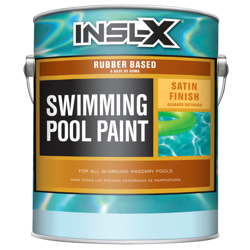 Insl-X RP2719092-01 Swimming Pool Paint Indoor and Outdoor Satin Aquamarine Synthetic Rubber 1 gal Aquamarine