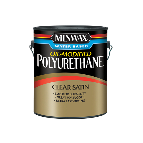 Minwax 710330000XCP2 OilModified Polyurethane Water Based Transparent Satin Clear WaterBased