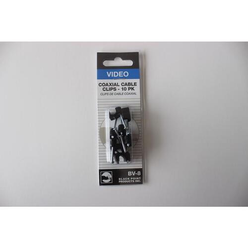 Black Point Products BV008BLACK Coax Cable Clips Black