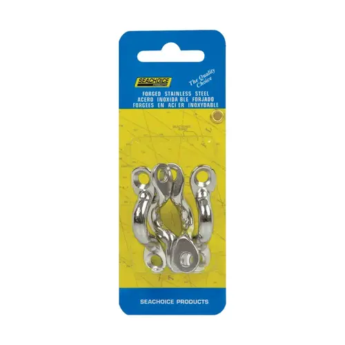 Seachoice 28811 Eye Straps Stainless Steel 1-7/8" L X 3/8" W Silver