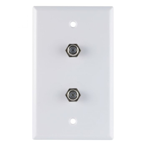 Wall Plate White Plastic Coaxial White