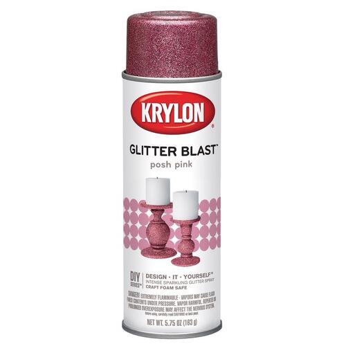KRYLON K03812000XCP6 Spray Paint Glitter Blast Posh pink 5.75 oz Posh pink pack of 6