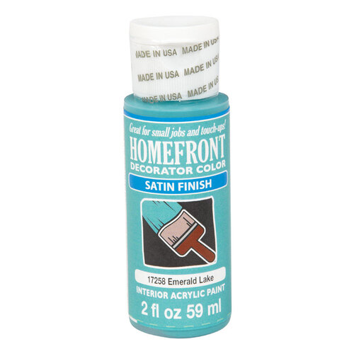 Homefront 17258 Hobby Paint Satin Emerald Lake 2 oz Emerald Lake