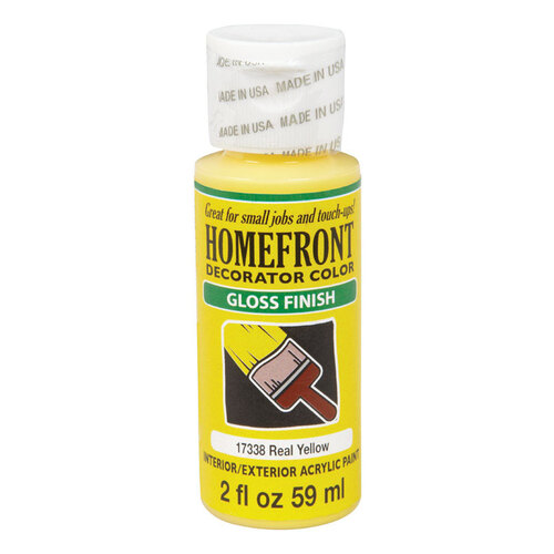 Homefront 17338-XCP3 Hobby Paint Gloss Real Yellow 2 oz Real Yellow - pack of 3