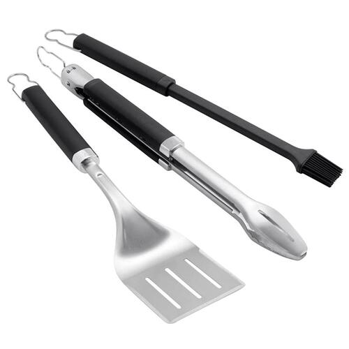 Weber 6772 Grill Tool Set Precision Stainless Steel Black/Silver Black ...