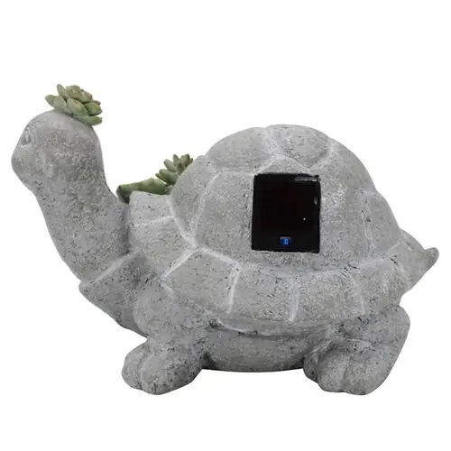 Infinity 001-2050009A Garden Statue Resin/Stone Gray 7" Turtle Gray