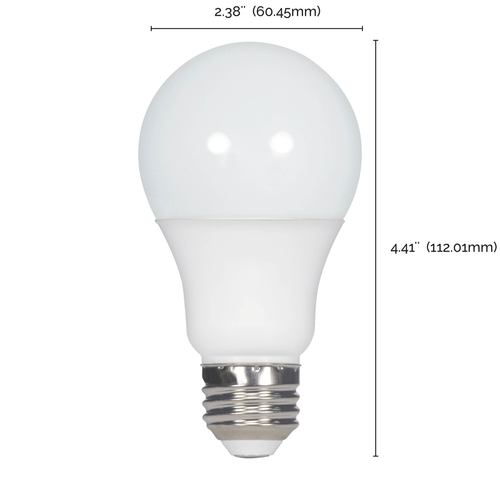 Satco S11413 LED Bulb . A19 E26 (Medium) Cool White 60 W Frosted