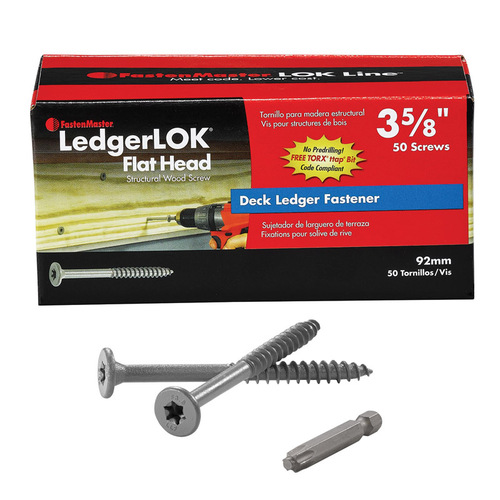 FastenMaster FMLLF358-50-XCP6 Wood Screws LedgerLok No. 12 S X 3-5/8" L Star Epoxy Epoxy - pack of 6