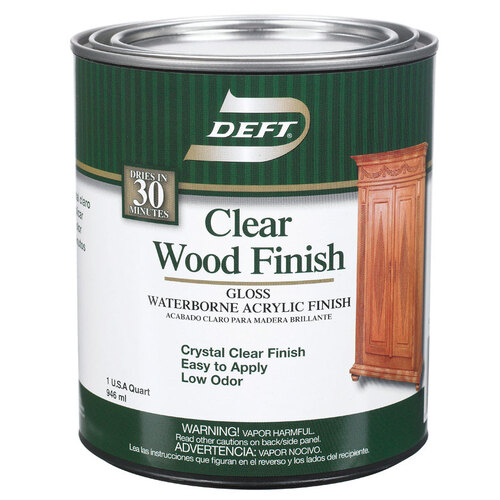 Deft DFT107/04 Finish and Sealer Wood Finish Gloss Clear WaterBased