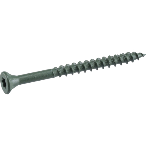 Exterior Deck Screws No. 10 X 3-1/2" L Star Flat Head 25 lb Green