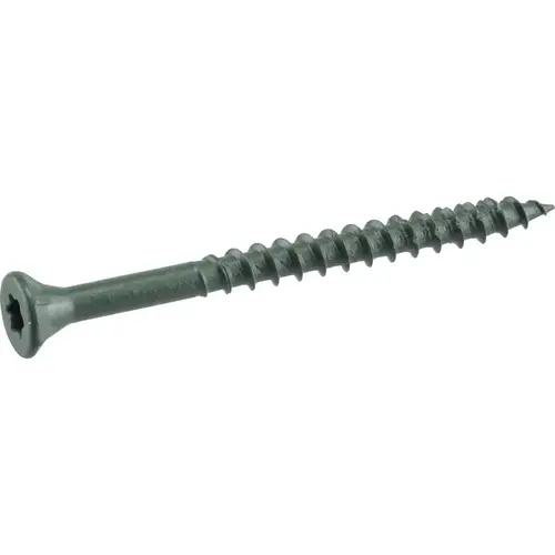 Exterior Deck Screws No. 10 X 4" L Star Flat Head 1 lb Green