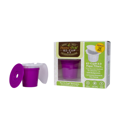 Perfect Pod K16129 Refillable Coffee Capsules EZ-Cup 2.0 Purple Plastic Purple