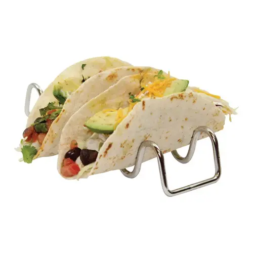TABLECRAFT TRW34 Taco Holder Taco Taxi Silver Stainless Steel Silver