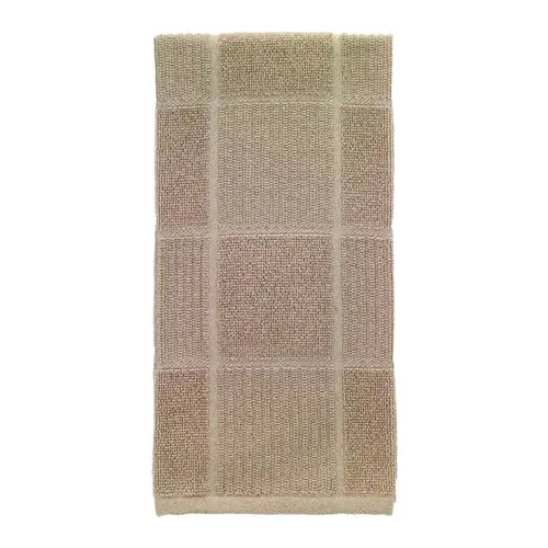 Kitchen Towel Sand Cotton Checked Parquet Sand - pack of 6