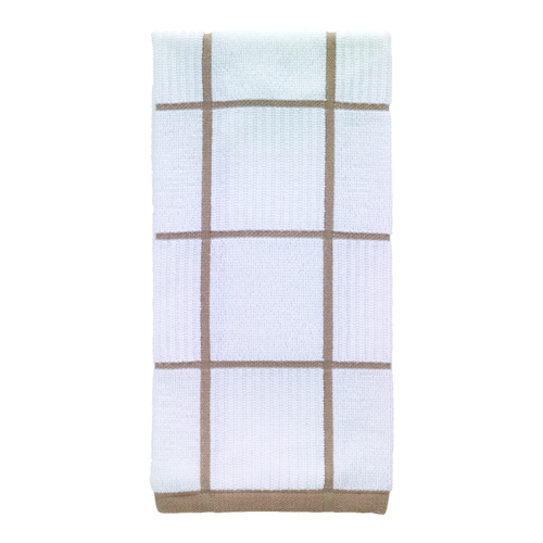T-fal 10159-XCP6 Kitchen Towel Sand Cotton Checked Parquet Sand - pack of 6