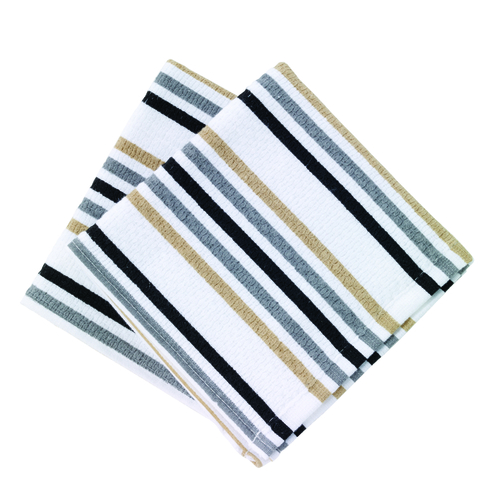 T-fal 22453-XCP3 Dish Cloth Multicolored Cotton Stripes Multicolored - pack of 3