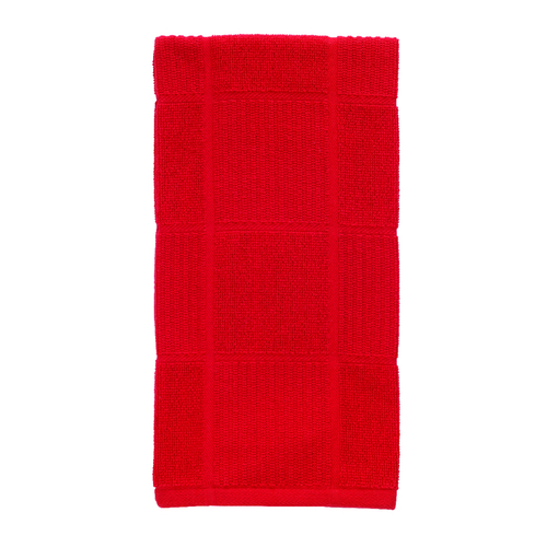 T-fal 10948-XCP6 Kitchen Towel Red Cotton Checked Parquet Red - pack of 6