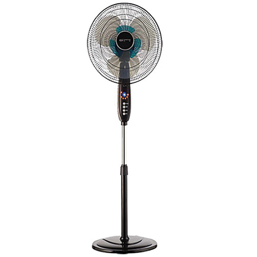 Dual Blade Stand Fan 53" H X 16" D 3 speed Oscillating Black