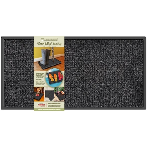 GrassWorx 10376363 Boot/Shoe Scraper Drain and Dry 28" L X 14" W Black AstroTurf Black