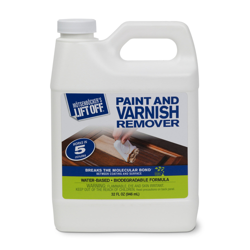 MOTSENBOCKER'S 411-32 41132 Paint and Varnish Remover, Liquid, Mild, Clear, 32 oz, Bottle