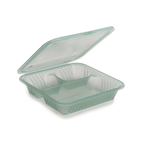 9X9 3 COMPARTMENT FLAT TOP FOOD CONTAINER