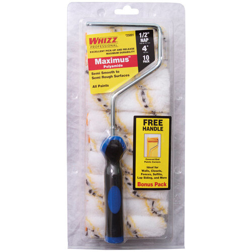 Whizz 25001F Paint Roller Cover Maximus Polyamide Fabric 4" W X 1/2