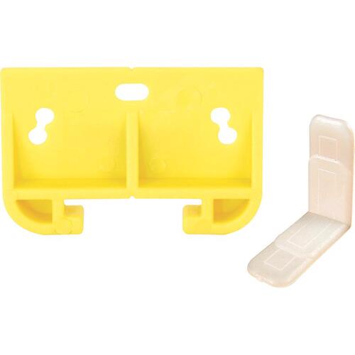 Drawer Track Guide Plastic Yellow Pair