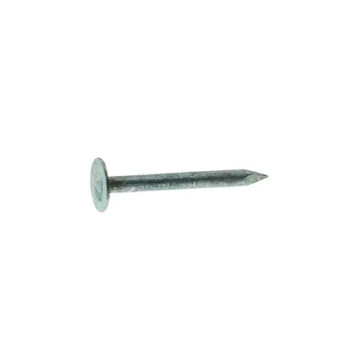 Nail 1-1/4" Roofing Electro-Galvanized Steel Flat Head 1 lb Electro-Galvanized - pack of 12