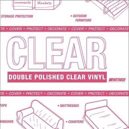 Magic Cover 54-21603-15Y Non-Adhesive Covering Yard Goods .01" H X 54" W X 540" L Clear Vinyl Clear