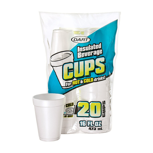 DART 16FP20 Beverage Cups Foam Insulated