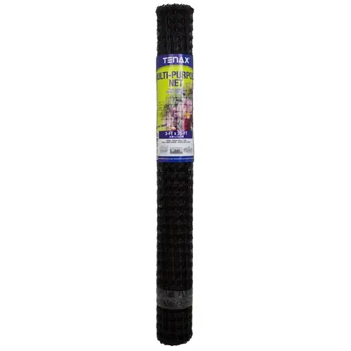 Tenax 60043989 Netting 3 ft. H X 25 ft. L Polypropylene Multi-Purpose Black Black