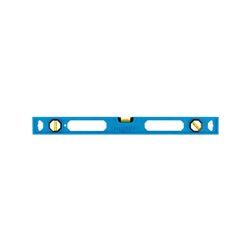 POLYCAST Series I-Beam Level, 24 in L, 3-Vial, 1-Hang Hole, Non-Magnetic, Polycast, Blue