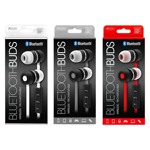 Earbud w/Microphone Wireless Bluetooth Flat In-Line Assorted
