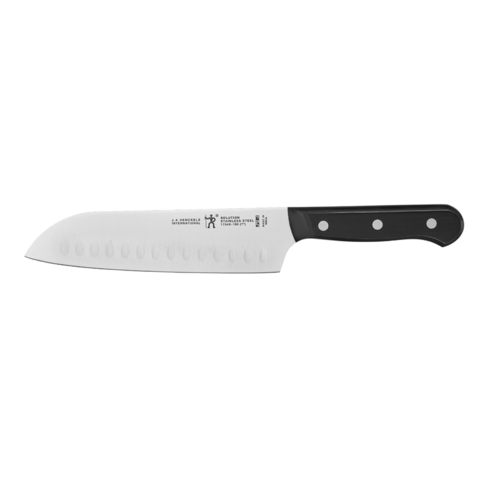 Santoku Knife 7" L Stainless Steel 1 pc Black/Silver