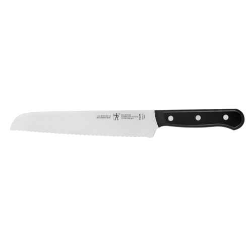 Bread Knife 8" L Stainless Steel 1 pc Black/Silver