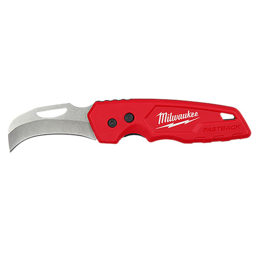 Milwaukee 48-22-1525 Pocket Knife Fastback 7" Press and Flip Folding Red Red