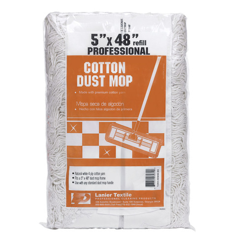 Mop Refill 48" W Dust 4-Ply Cotton