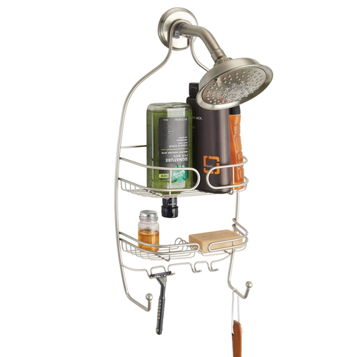 iDesign Neo Wide Silver Shower Caddy – Hemlock Hardware