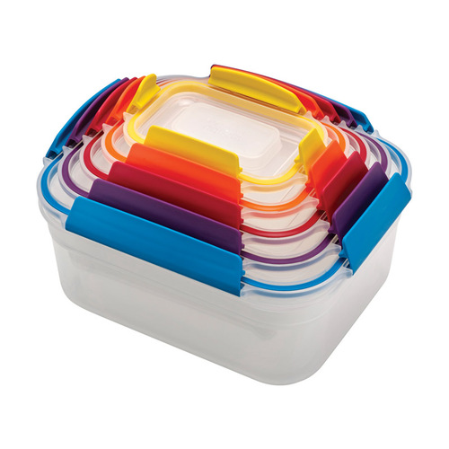 Joseph Joseph 81098 Food Storage Container Set Nest Clear Clear