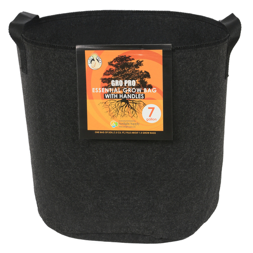 Gro Pro 7002854 Grow Bag Planter 12" H X 14" W X 14" D X 14" D Fabric Black Black