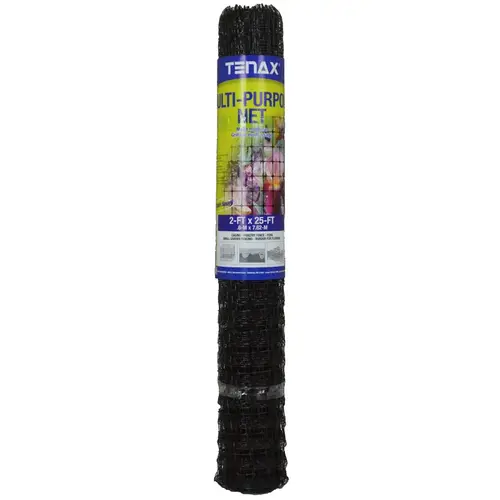 Tenax 60039989 Netting 2 ft. H X 25 ft. L Polypropylene Multi-Purpose Black Black