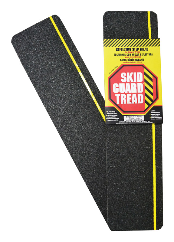 Skid Guard 67304 Stair Tread 6" W X 24" L Black/Yellow Black/Yellow