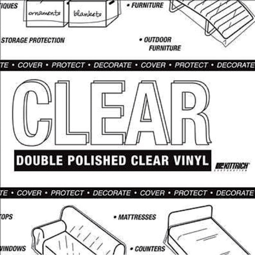 Magic Cover 54-20803-36Y Non-Adhesive Covering Yard Goods 0.01" H X 54" W X 1296" L Clear Vinyl Clear
