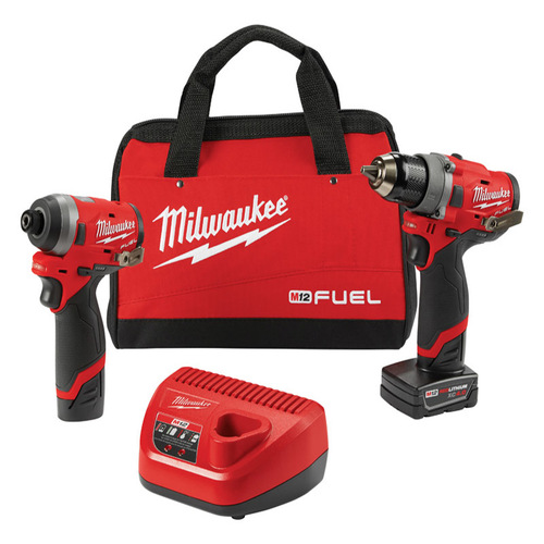 Milwaukee 2596-22 Drill and Impact Driver Kit M12 FUEL 12 V Cordless ...