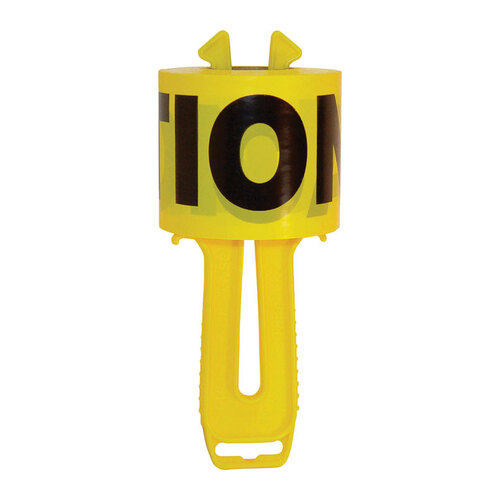 US TAPE 42012 Barricade Tape and Reel TapeWiz 300 ft. L X 1/2" W Plastic Caution Cuidado Yellow Yellow