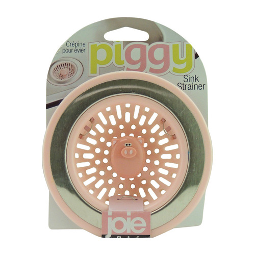 Sink Strainer Piggy Pink/Silver Plastic/Stainless Steel Pink/Silver