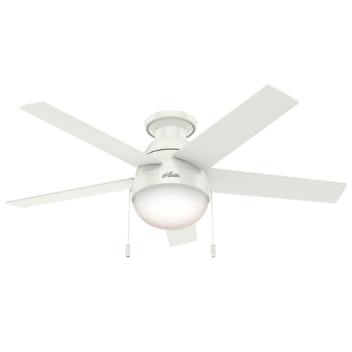 Hunter 59269 Ceiling Fan Anslee 46" White LED Indoor White