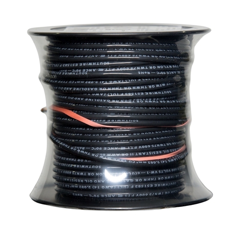Southwire 11595608 Building Wire 100 ft. 10/1 Solid THHN Black