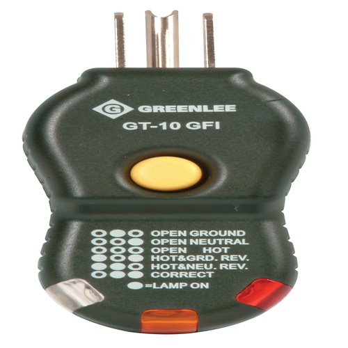 Greenlee GT10GFI Circuit Breaker Tester Black