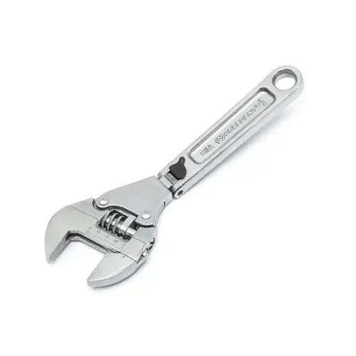 Flex Adjustable Wrench Metric and SAE 8" L Polished Chrome